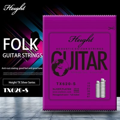 Tinggi TX TRIO Warna Akustik/STRING GUTAR ELECTRIK SET - Nylon Hitam, 1047/942/2845 Gauges, Ramah Pemula