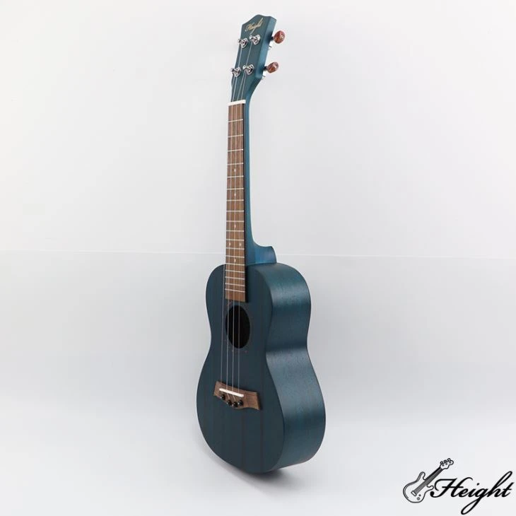 mahogany concert ukelele with blue color 1