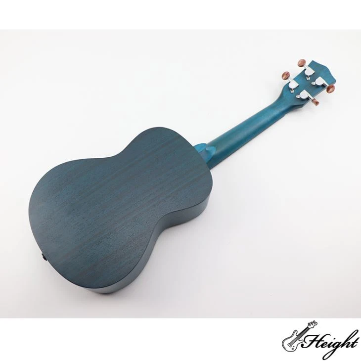 mahogany concert ukelele with blue color 5