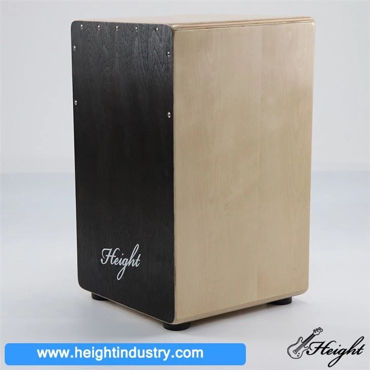 Wooden Hand Drum Percussion Box With Internal Guitar Strings, Deep Bass, Classic Slap, And Crackle Sound With Pickup Connector,