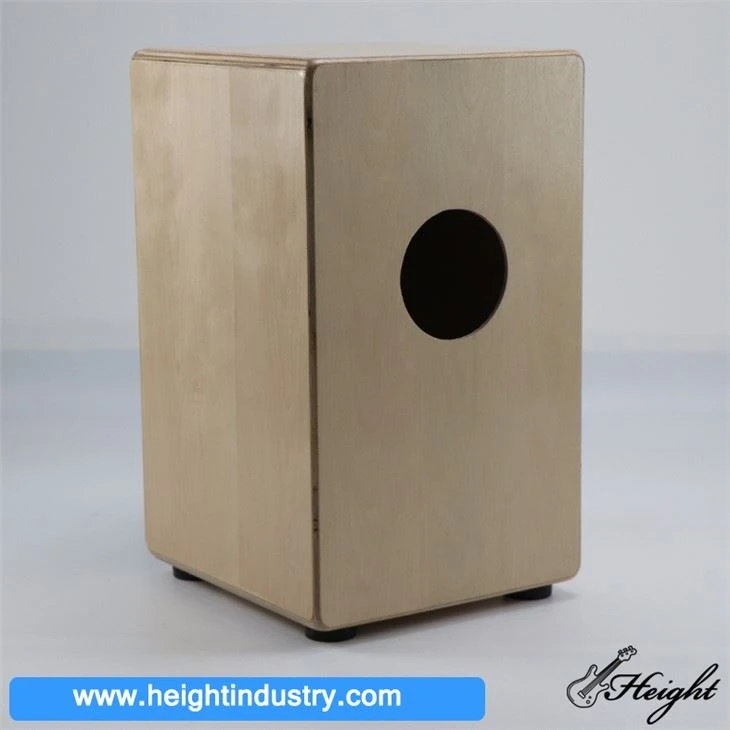 Wooden Hand Drum Percussion Box With Internal Guitar Strings, Deep Bass, Classic Slap, And Crackle Sound With Pickup Connector,